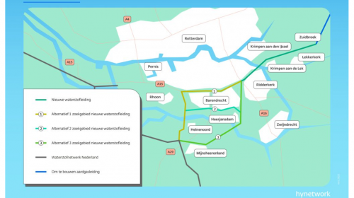 Landelijk plan voor waterstofleiding deels bij Mijnsheerenland