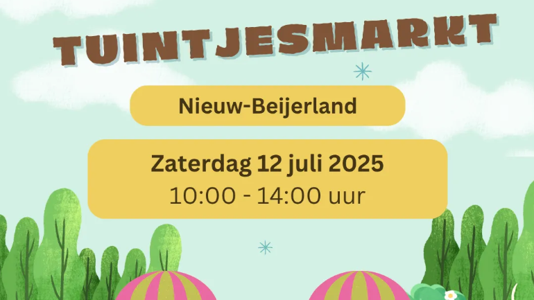 Tuintjesmarkt in Nieuw-Beijerland wordt weer een succes