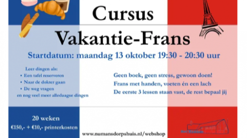 Cursus Frans startdatum 13 oktober 2025