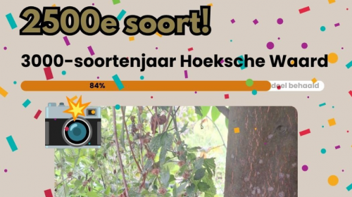 De 2500e waarneming is binnen!