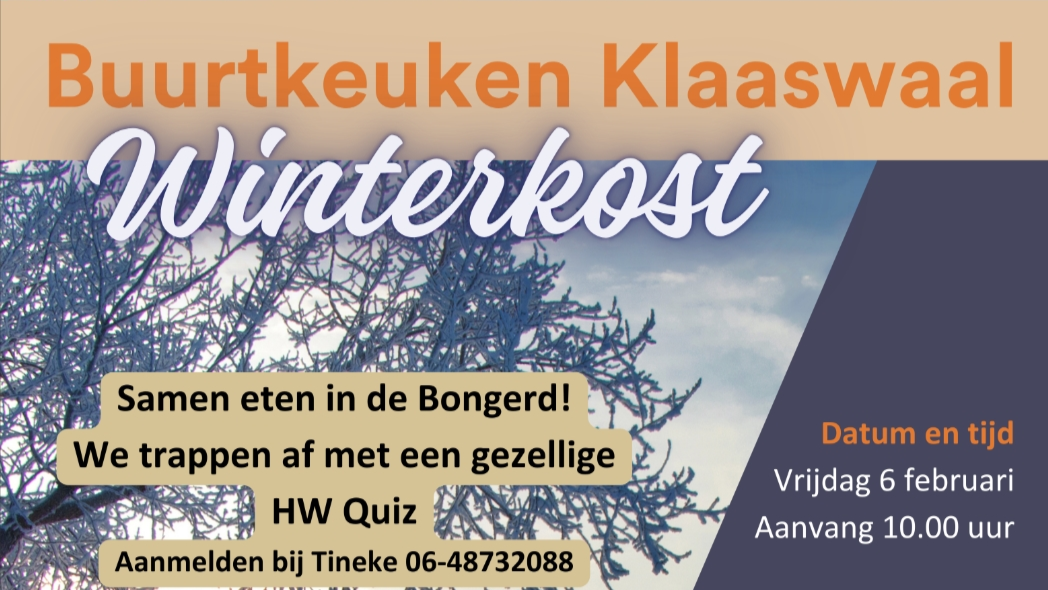 Winterse Buurtkeuken in Klaaswaal